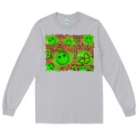 Moon Dust shamrock glitter leopard and wood background Long Sleeve Tee - Artiststas