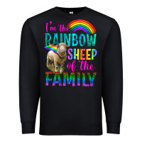 Black I'm The Rainbow Sheep Of The Family Premium Sweatshirt - BundleAndBundleShop