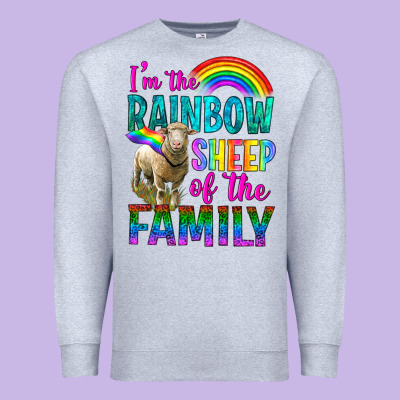 I'm The Rainbow Sheep Of The Family Premium Sweatshirt Designed By Bundleandbundleshop