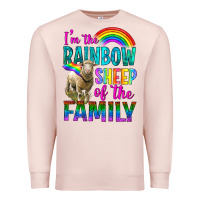 Pale Pink I'm The Rainbow Sheep Of The Family Premium Sweatshirt - BundleAndBundleShop