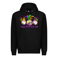 Black happy mardi gras y'all gnomes Premium Hoodie - RanaPortraitStore