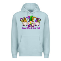 Blue Mist happy mardi gras y'all gnomes Premium Hoodie - RanaPortraitStore