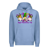 Colony Blue happy mardi gras y'all gnomes Premium Hoodie - RanaPortraitStore