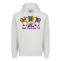 Dove Grey happy mardi gras y'all gnomes Premium Hoodie - RanaPortraitStore