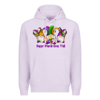 Lilac happy mardi gras y'all gnomes Premium Hoodie - RanaPortraitStore