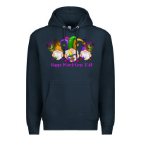 Navy happy mardi gras y'all gnomes Premium Hoodie - RanaPortraitStore