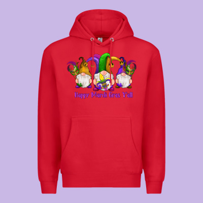 Happy Mardi Gras Y'all Gnomes Premium Hoodie Designed By Ranaportraitstore