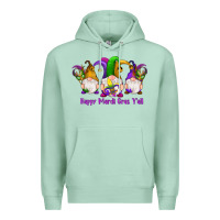 Seafoam happy mardi gras y'all gnomes Premium Hoodie - RanaPortraitStore