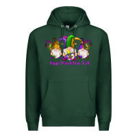 Sports Green happy mardi gras y'all gnomes Premium Hoodie - RanaPortraitStore