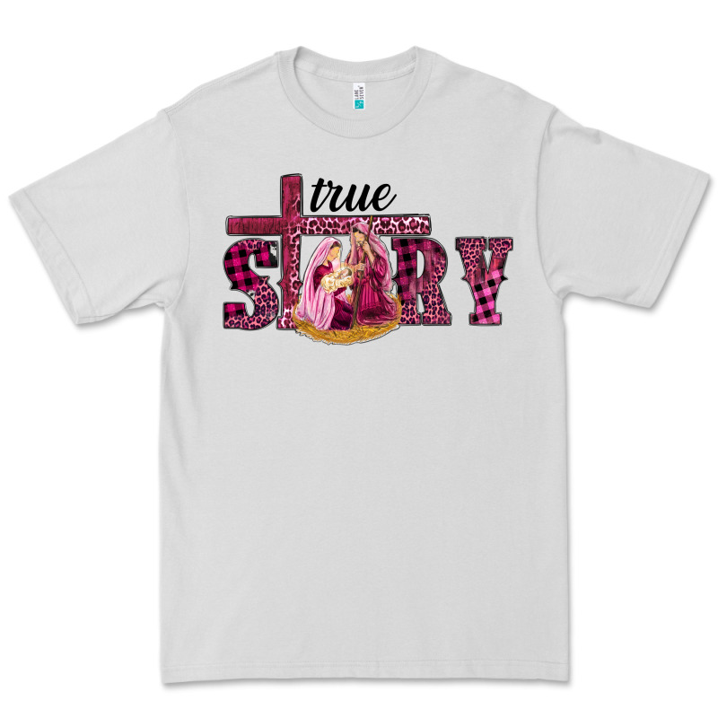 Pink Christmas True Story Holy Family Premium Tee by RanaPortraitStore | Teevron