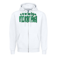 White one lucky mama Zipper Hoodie - MaliasSmallBusiness