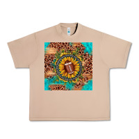 Burro football leopard turquoise sunflower seamless pattern Urban Heavy Tee - JahusDesignShop