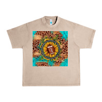 French Oak football leopard turquoise sunflower seamless pattern Urban Heavy Tee - JahusDesignShop