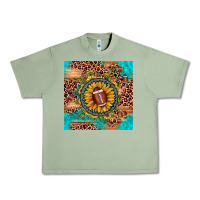 Oil Green football leopard turquoise sunflower seamless pattern Urban Heavy Tee - JahusDesignShop