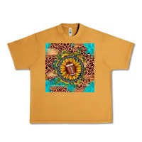 Peanut Butter football leopard turquoise sunflower seamless pattern Urban Heavy Tee - JahusDesignShop