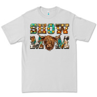 Dove Grey show mom scottish cattle Premium Tee - BarkalooDesign