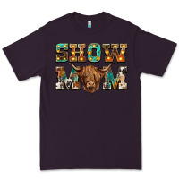 Plum show mom scottish cattle Premium Tee - BarkalooDesign