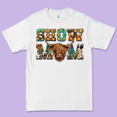 Show Mom Scottish Cattle Premium Tee Designed By Barkaloodesign