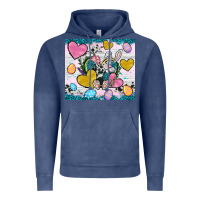 Vintage Denim Easter hearts Cowhide tumbler Easter Day Vintage Hoodie - Neo Western