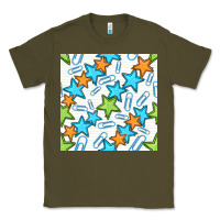 Army Green stars school seamless pattern Classic Tee - BundleAndBundleShop
