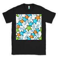 Black stars school seamless pattern Classic Tee - BundleAndBundleShop