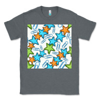 Charcoal Heather stars school seamless pattern Classic Tee - BundleAndBundleShop