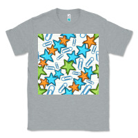 Heather Grey stars school seamless pattern Classic Tee - BundleAndBundleShop