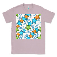 Lilac stars school seamless pattern Classic Tee - BundleAndBundleShop
