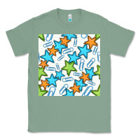 Sage stars school seamless pattern Classic Tee - BundleAndBundleShop
