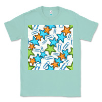 Seafoam stars school seamless pattern Classic Tee - BundleAndBundleShop