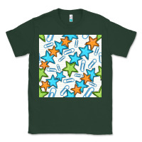Sports Green stars school seamless pattern Classic Tee - BundleAndBundleShop