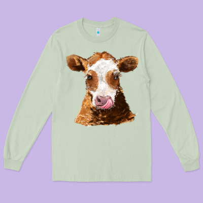 Guernsey Cow Long Sleeve Tee Designed By Adodesignshop