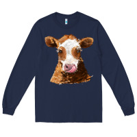 Navy guernsey cow Long Sleeve Tee - AdoDesignShop