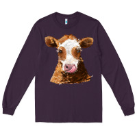 Plum guernsey cow Long Sleeve Tee - AdoDesignShop