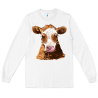 White guernsey cow Long Sleeve Tee - AdoDesignShop