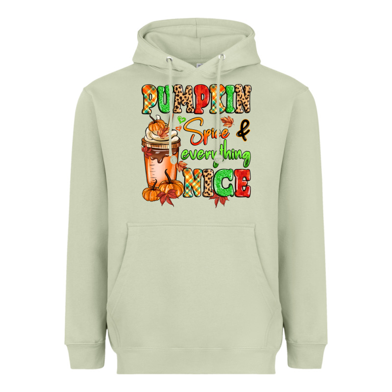Pumpkin Spice And Everything Nice Heavyweight Hoodie by MaliasSmallBusiness | Teevron