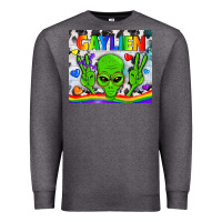 Charcoal Heather LGBTQ Gaylien Tumbler Premium Sweatshirt - BundleAndBundleShop