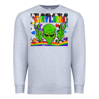 Heather Grey LGBTQ Gaylien Tumbler Premium Sweatshirt - BundleAndBundleShop