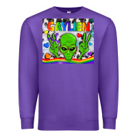 Purple LGBTQ Gaylien Tumbler Premium Sweatshirt - BundleAndBundleShop