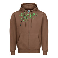 Chestnut four leaf clover Zipper Hoodie - MaliasSmallBusiness