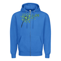 True Royal four leaf clover Zipper Hoodie - MaliasSmallBusiness