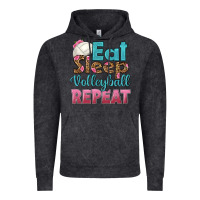 Vintage Black eat sleep volleyball repeat Vintage Hoodie - HRA Design Shop