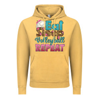 Vintage Mustard eat sleep volleyball repeat Vintage Hoodie - HRA Design Shop