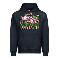 Navy Happy Easter Day truck Urban Hoodie - HowdyJamesFarm