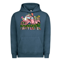 Pigment Midnight Navy Happy Easter Day truck Urban Hoodie - HowdyJamesFarm