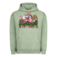 Pigment Oil Green Happy Easter Day truck Urban Hoodie - HowdyJamesFarm