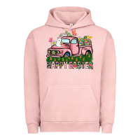 Pigment Salmon Happy Easter Day truck Urban Hoodie - HowdyJamesFarm