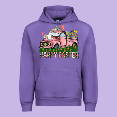 Happy Easter Day Truck Urban Hoodie Designed By Howdyjamesfarm