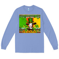 Colony Blue saint patricks cow and hat with sunflower and shamrock Long Sleeve Tee - Artiststas
