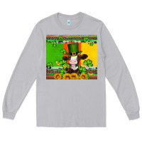 Moon Dust saint patricks cow and hat with sunflower and shamrock Long Sleeve Tee - Artiststas